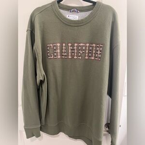 Champion Khaki Green Crewneck